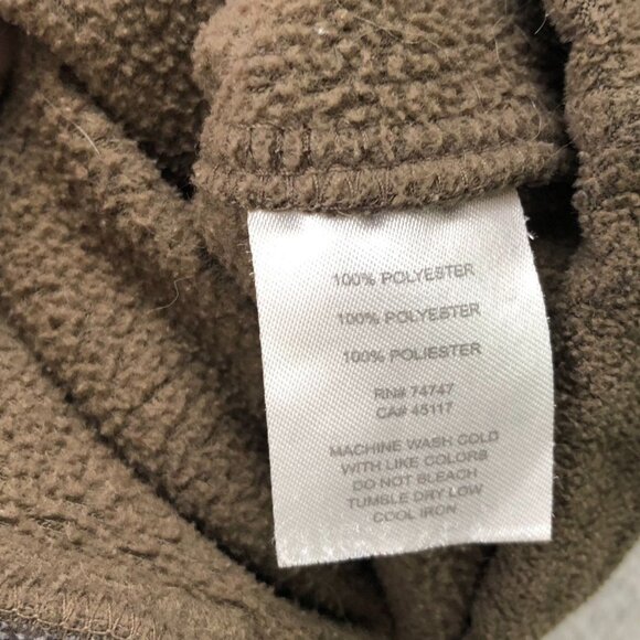 Bass Pro Shops Mens Fleece Jacket Large Full Zip Ooutdoors Brown Stand Collar - Picture 12 of 15